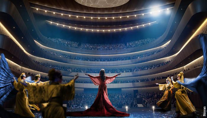 The Royal Diriyah Opera House interior, view from stage