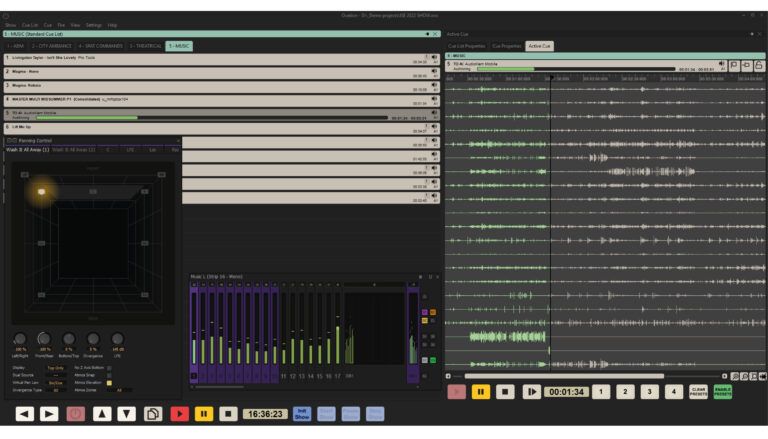 Ovation 11 multitracks cue display