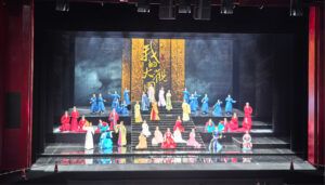 Yue opera performance on illuminated stage with performers