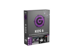A grey and purple box with KOS 6 on the front